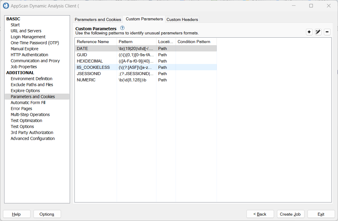 Parameters and Cookies