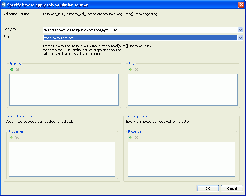 Spécifiez comment appliquer cette routine de validation