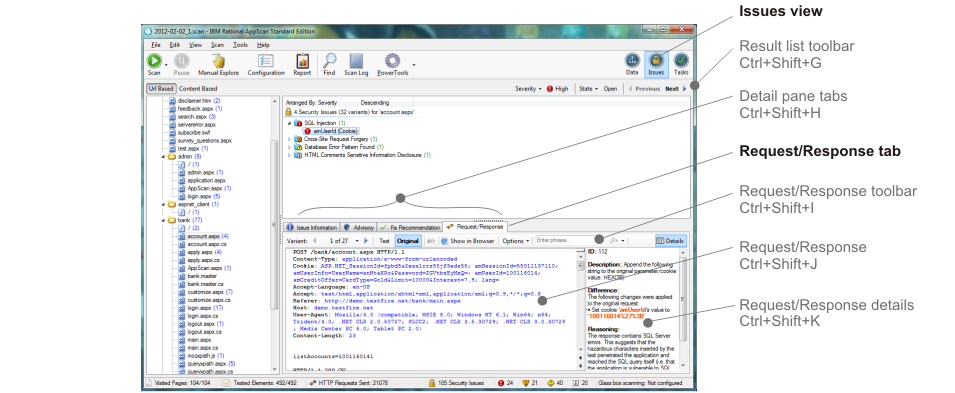 Issues view controls