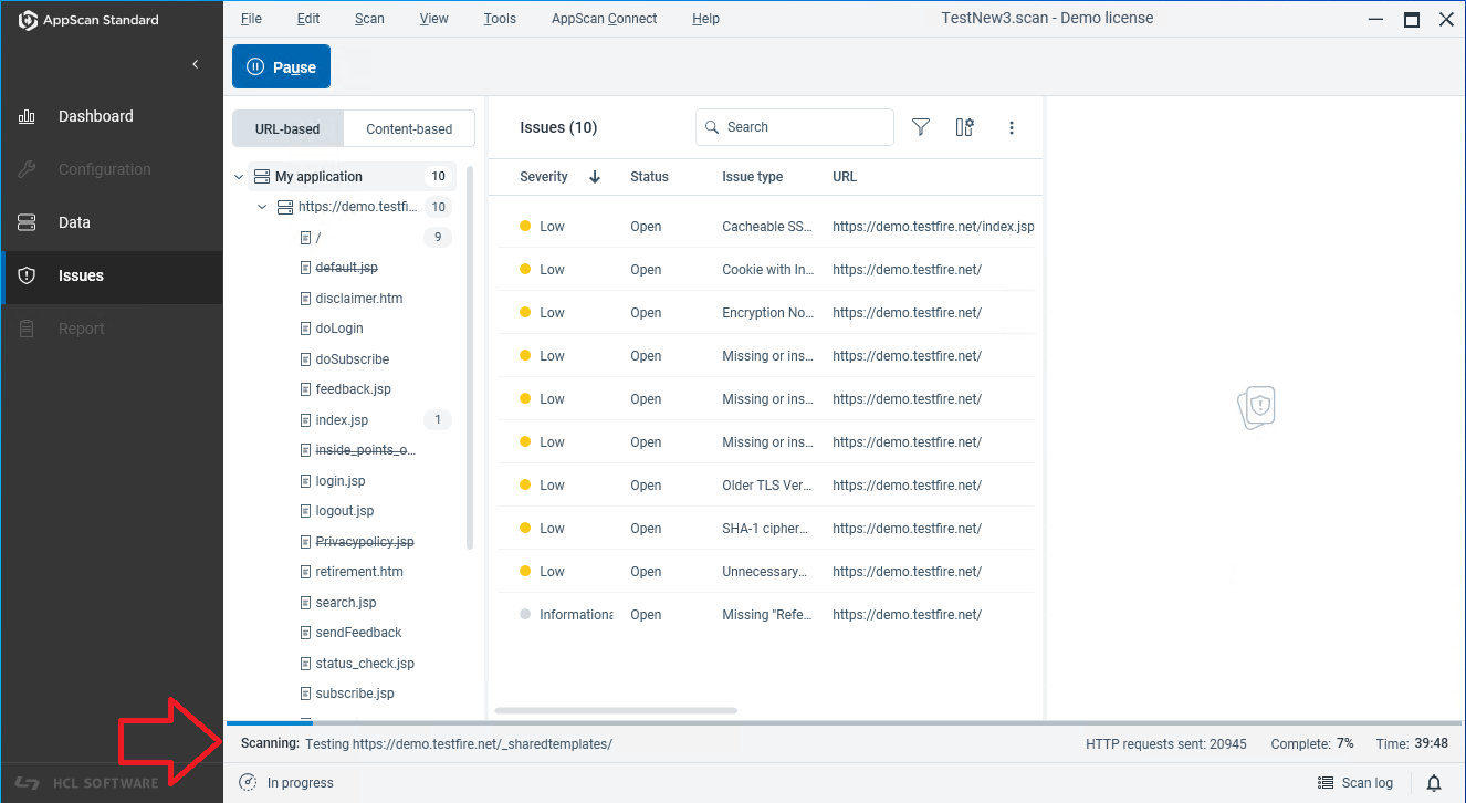 Progress panel