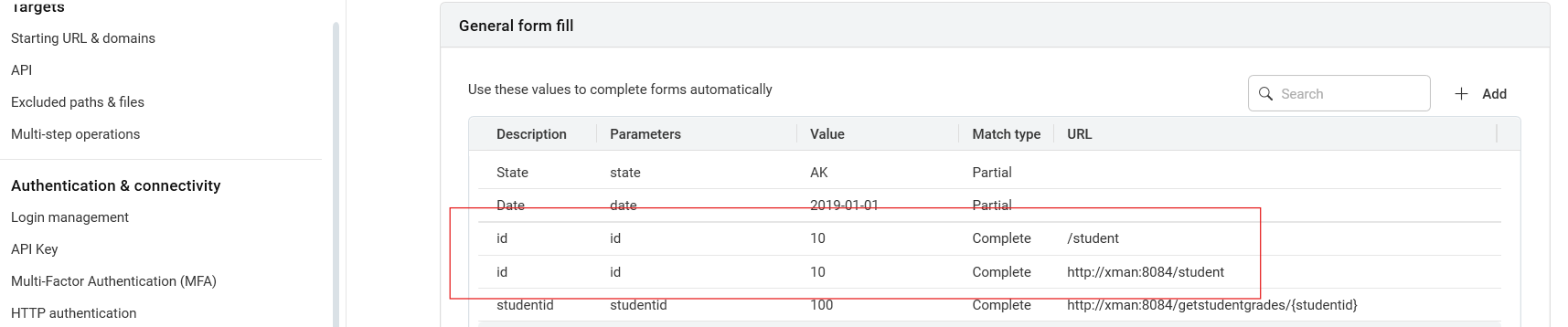 form-fill parameter using relative path