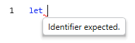 Image showing the tool tip of code editor
