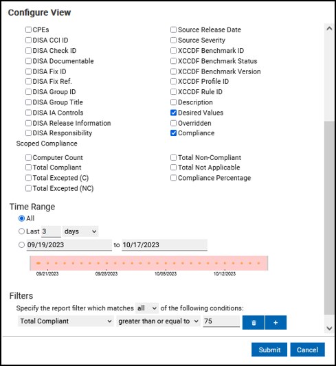 Configure View Dialog