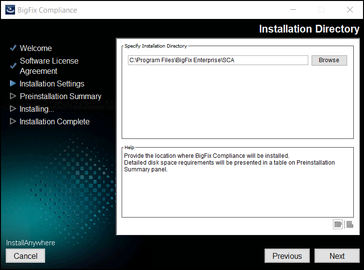 Installation path