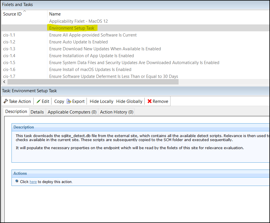 Environment Setup Task
