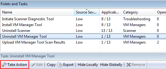 L'image montre comment exécuter Effectuer une action.