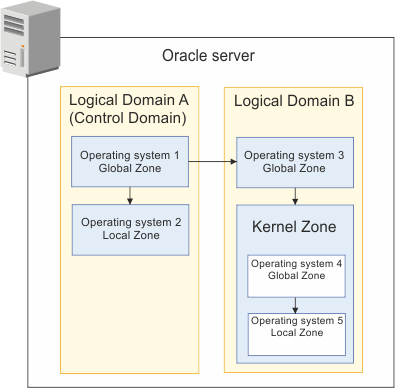 Domaines logiques du serveur Oracle