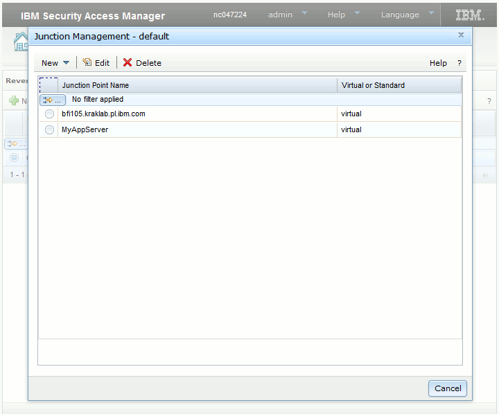 Gestion des jonctions - par défaut