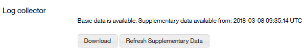 Computer Support Data panel with refreshed supplementary data