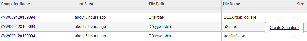 Image that shows how to locate a file name in the Scanned File Data report.