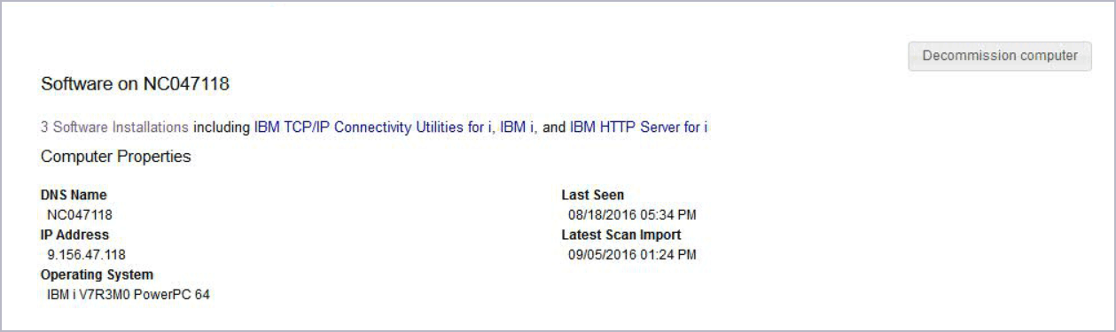 画面に、「使用停止のコンピューター」ボタンとともにコンピューター・プロパティーが表示されています。