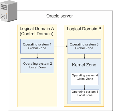 Oracle サーバーの論理ドメイン