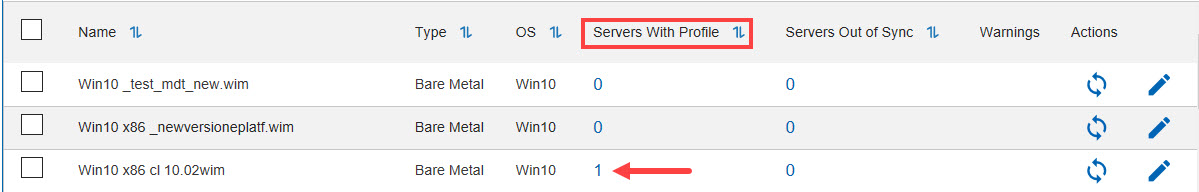 どのコンピューターにプロファイルがあるかを表示