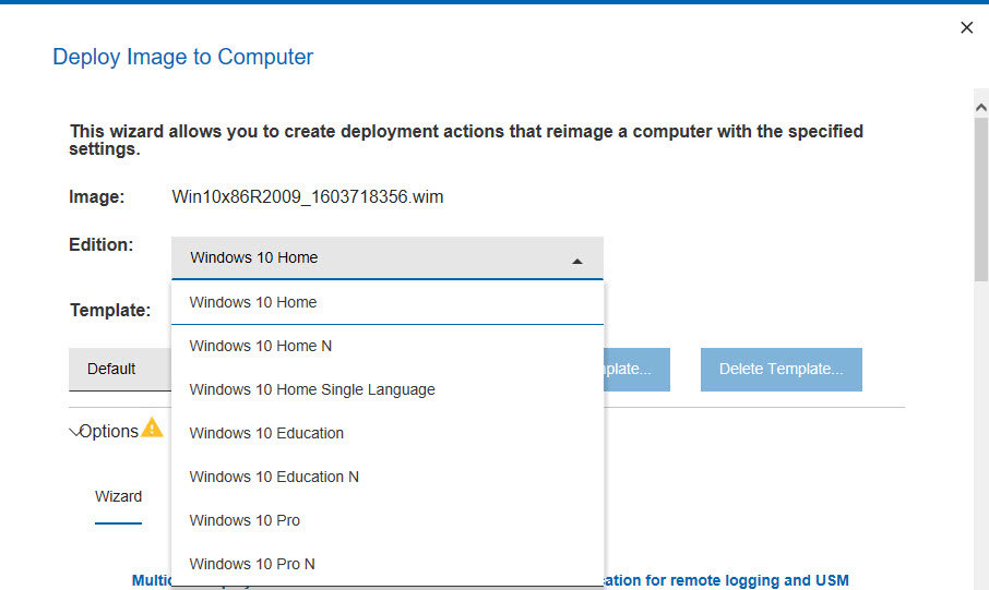 イメージ・ライブラリーからのイメージの選択