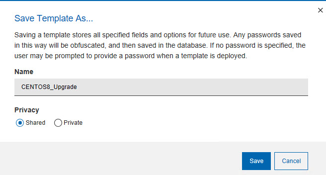 テンプレートに名前を付けて保存