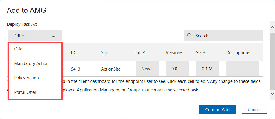 「タスク (複数) の追加」ダイアログ
