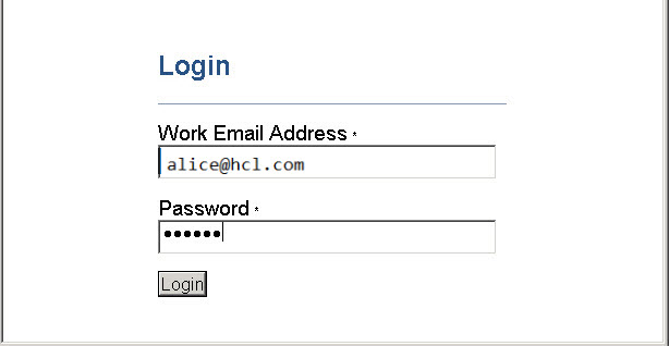 セルフ・サービス・ポータルのログイン・ページ