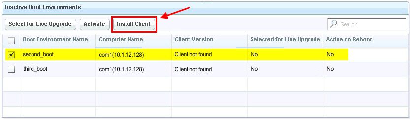非アクティブなブート環境への BigFix クライアントのインストール
