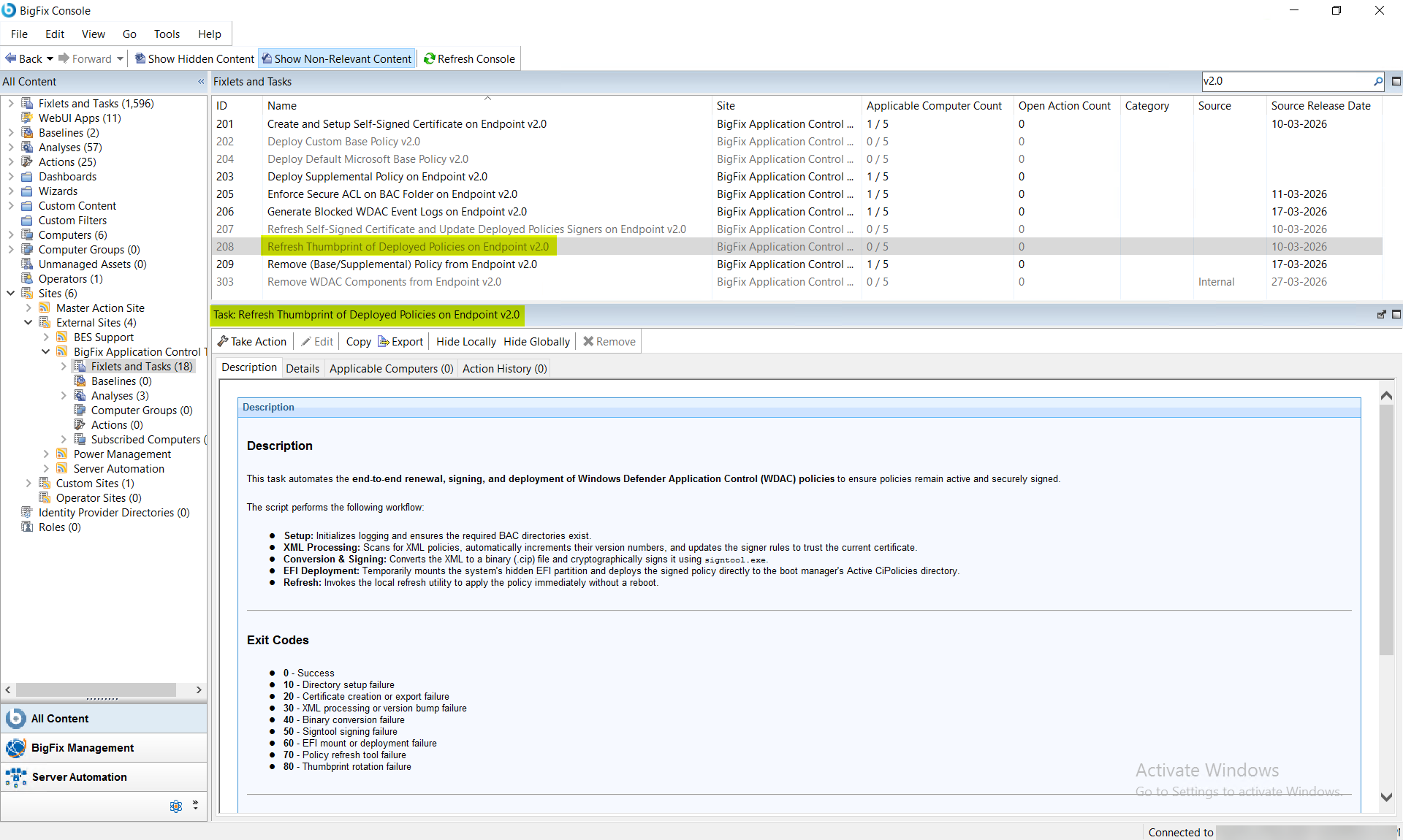 Refresh Thumbprint of Deployed Policies Signers on Endpoint v2.0