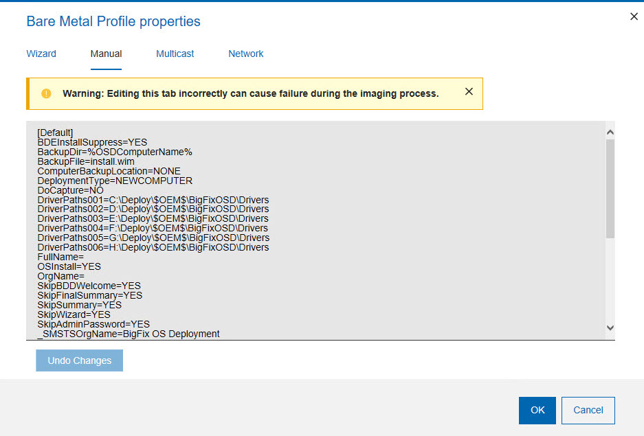 Manually customizing the CustomSettings.ini file