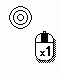 Symbol denoting that the middle mouse button should be clicked