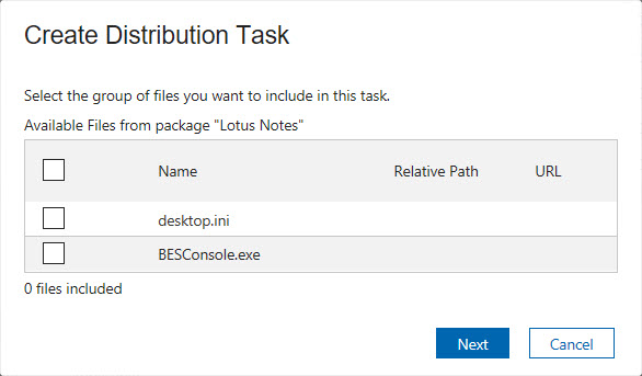 Creating a distribution task