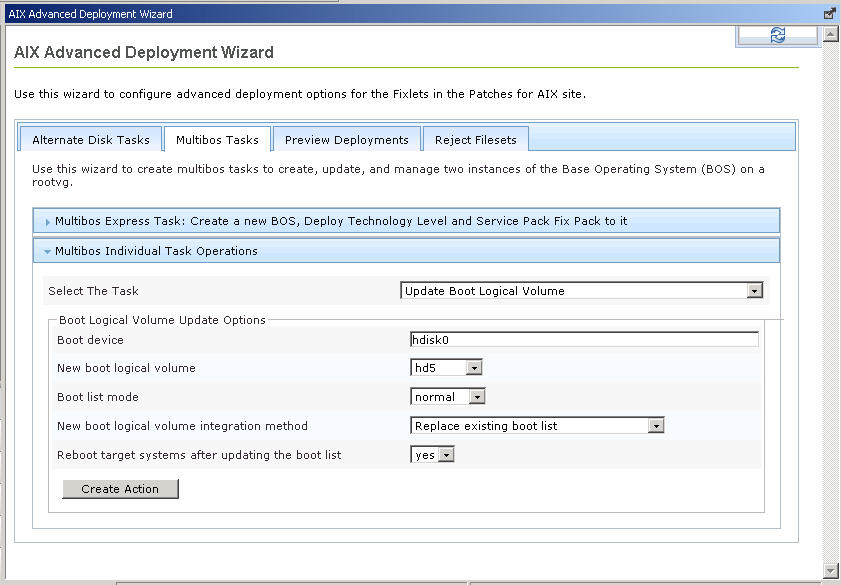 Updating the rootvg boot logical volume