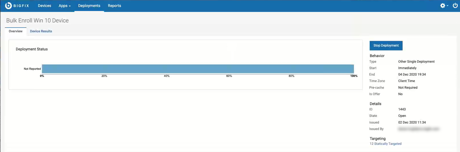 Bulk enroll - Status overview