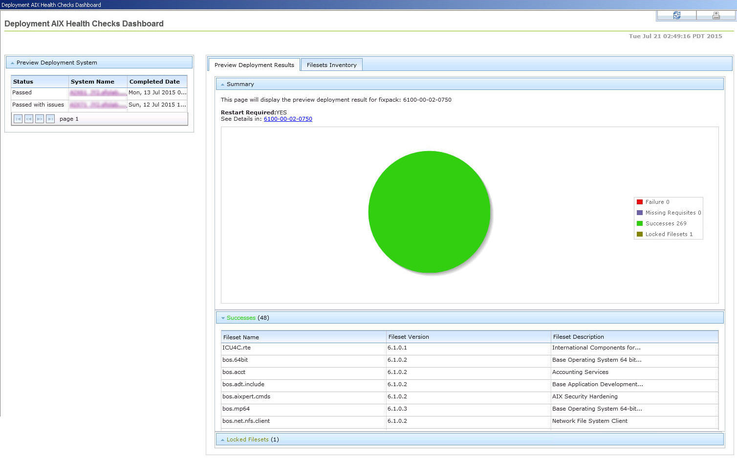 Preview Deployment Results