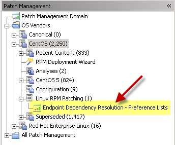 Navigate to the Endpoint Dependency Resolution - Preference Lists wizard