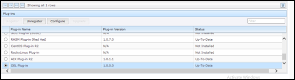 Unregister the OEL download plug-in