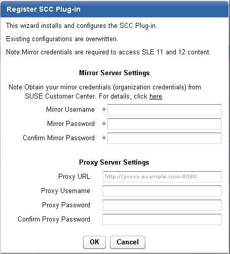 Register SCC download plug-in wizard