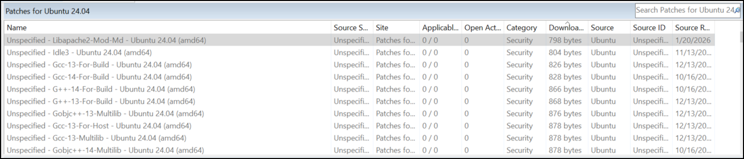 Selecting the Fixlet from the list panel