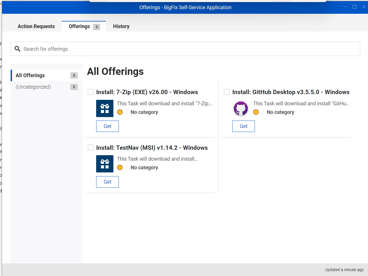 Self-Service Application - Deploy Individual Task