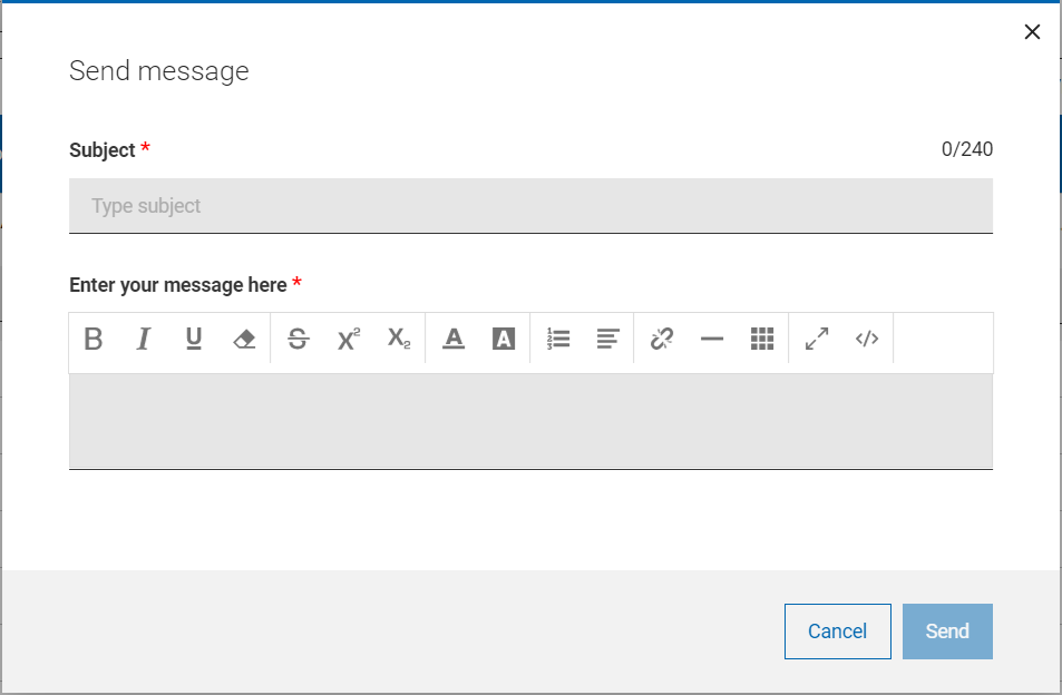 Send message window