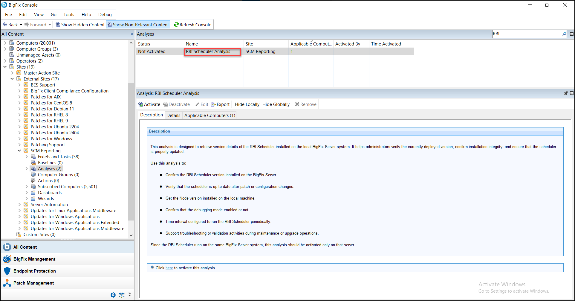 RBI Scheduler Analysis