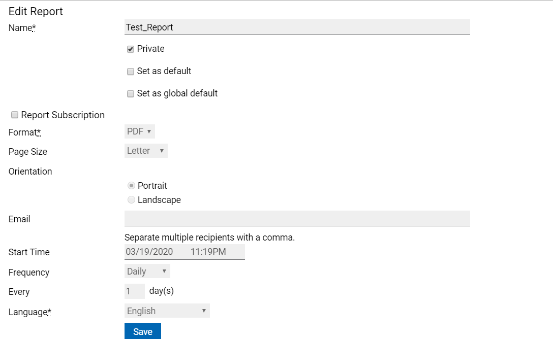 Set the saved report to be the default or global default view.
