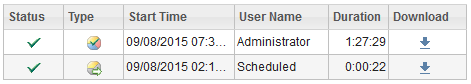 Image shows the Import History section