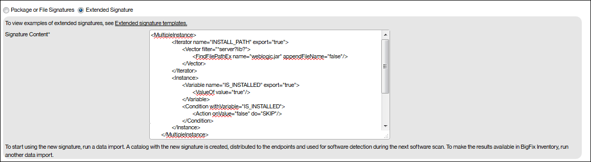 The screen shows the extended signature window and the exemplary signature.