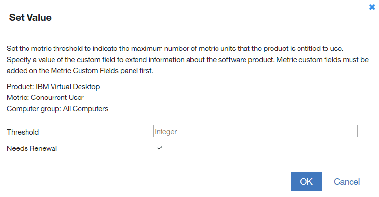 Custom field with a specified value