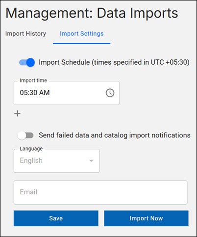 Import Settings panel