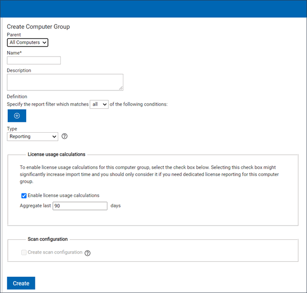 Create Computer Groups window