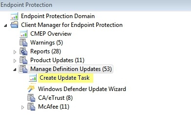 更新タスクの作成