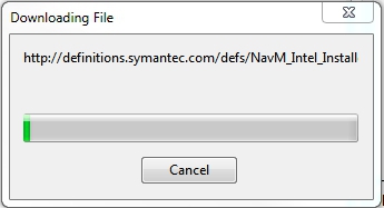 「ファイルをダウンロードしています」ダイアログ