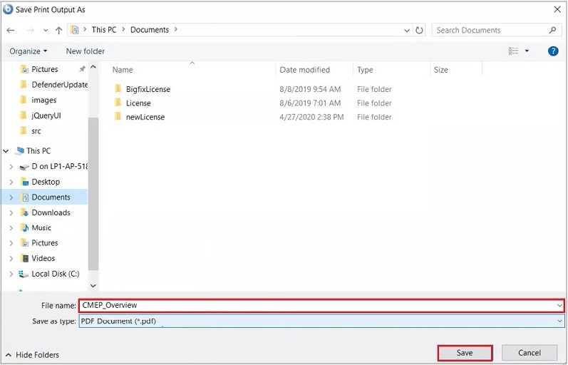 印刷出力を名前を付けて保存