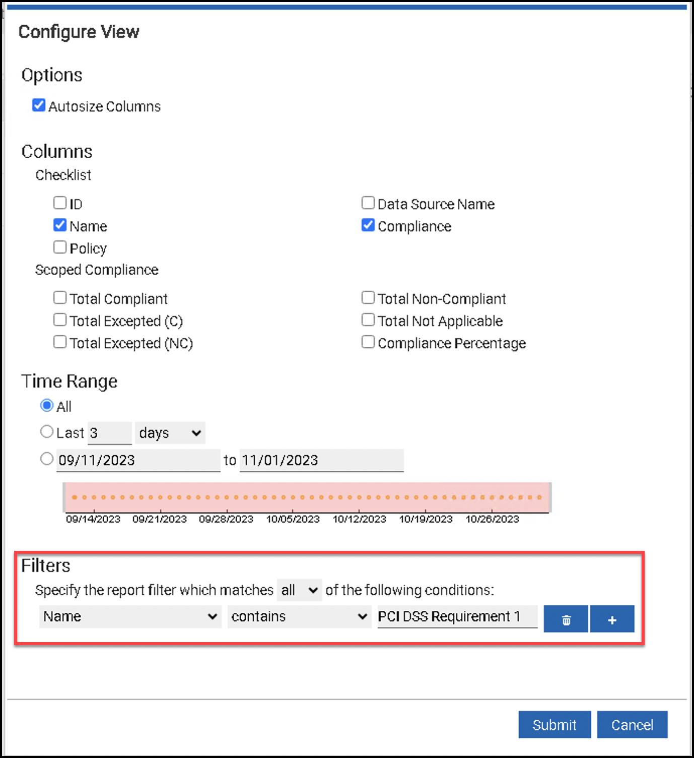 フィルターの追加