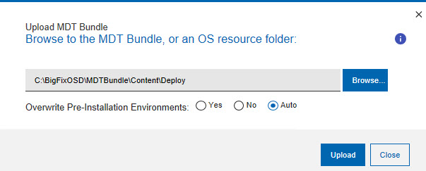 プリインストール環境を上書きするためのオプション
