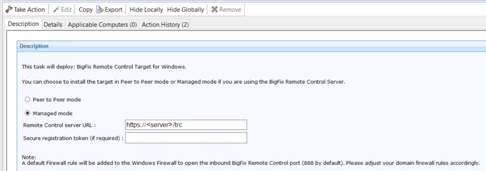 server URL を入力します。