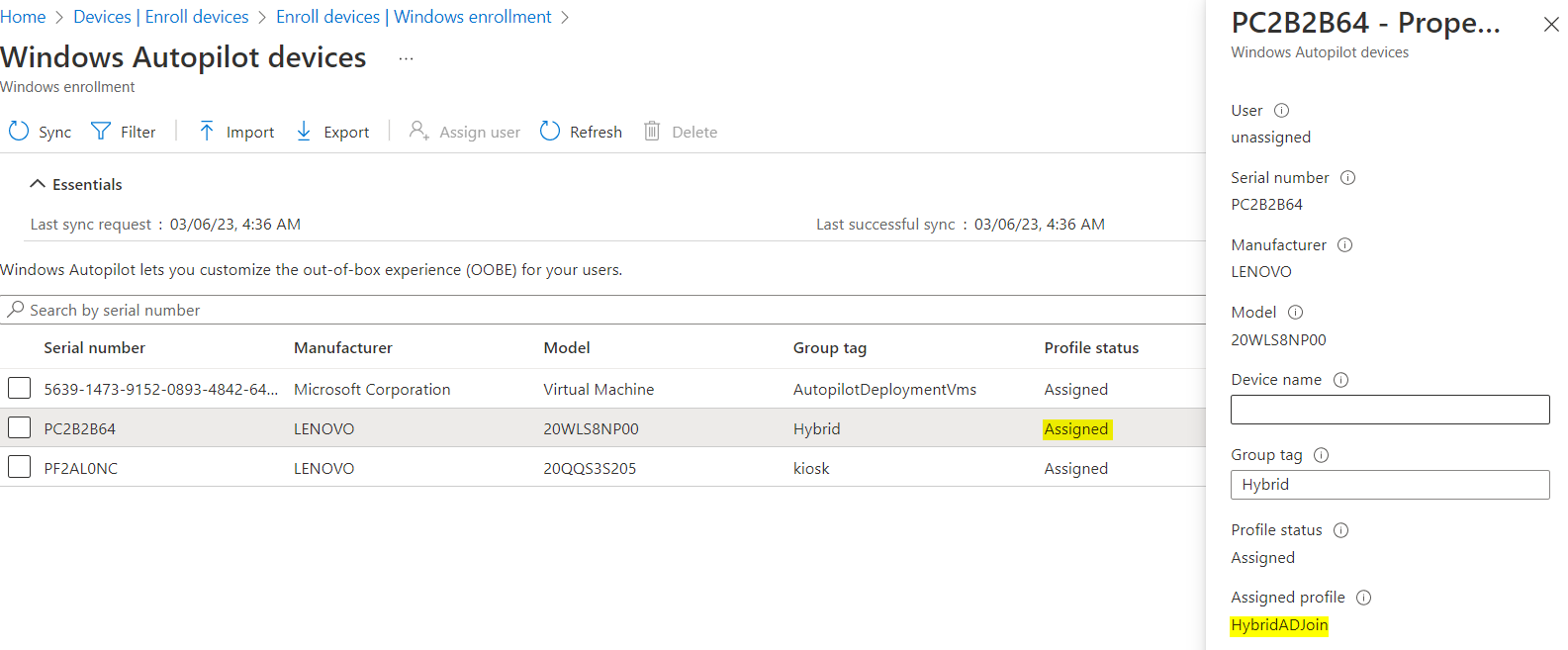 Windows Autopilot ハードウェア・ハッシュ