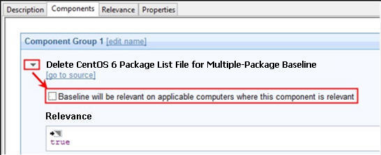 ベースライン・コンポーネントのオプション